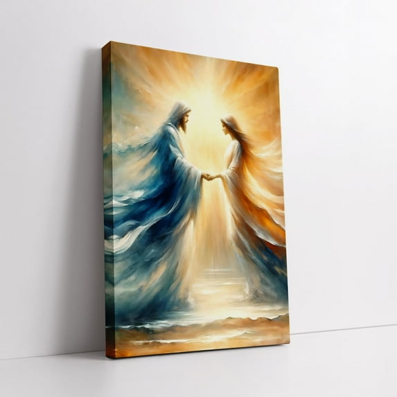 Velto Divine Encounter Canvas - Perfect Gift For Spiritual Art Collectors And Home Decor Enthusiasts Canvas, 16x24 UNFRAMED