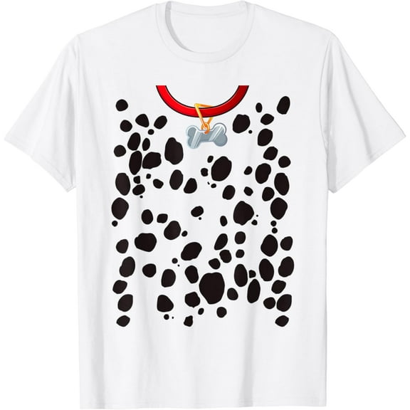 Velto Dog Dalmatian Costume Dalmations Spots Puppy Print T-Shirt All Size S-5XL