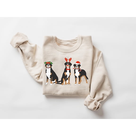 Velto Dog Happy Holiday Sweatshirt, Dog Happy Holiday Shirt, Dog Mom Tshirt, Gift for Dog Lover, Holiday Sweater, New Year Shirt, Dog Xmas Shirt, Xmas Tee All Size S-3XL