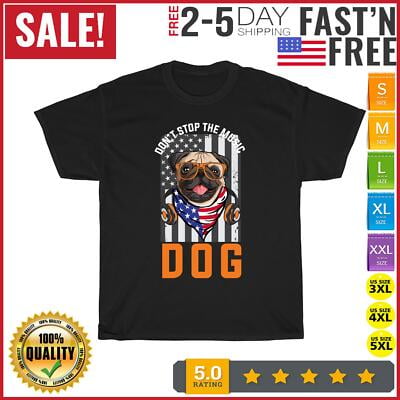 Velto Dont stop the music dog Vintage T Shirt Men Fashion 2023 Women T Shirt Short All Size S-5XL