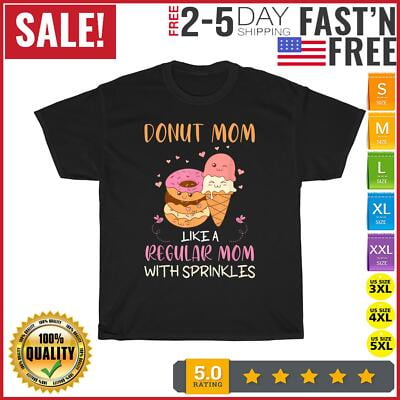 Velto Donut Mom Doughnut Dessert Food Motherhood Mother's Day T Shirt Men Women All Size S-5XL