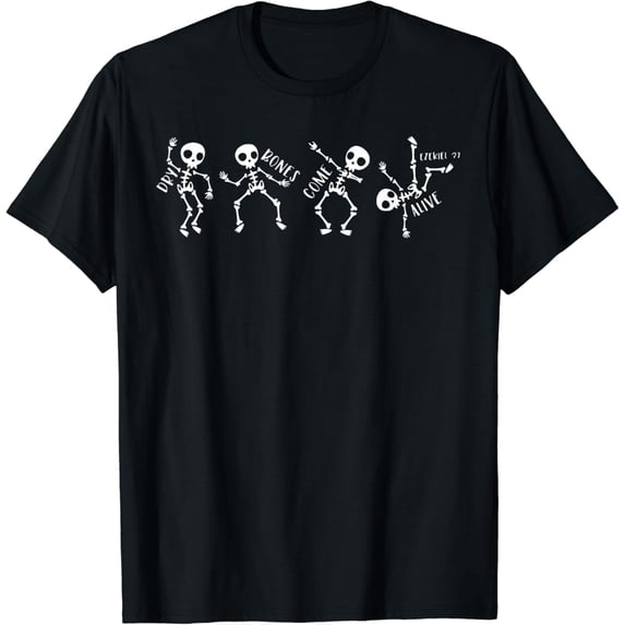 Velto Dry Bones Come Alive Relaxed Skeleton Dancing T-Shirt All Size S-5XL