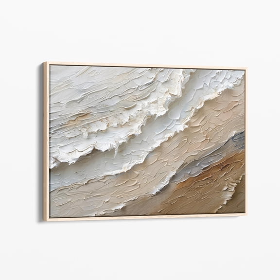 Velto Earth Tones Ocean Waves | Stretched Canvas Print | Wall Art Earth Tone Waves Art | Living Room Fashion Room Decor | Eto2 Canvas, 8x10 UNFRAMED
