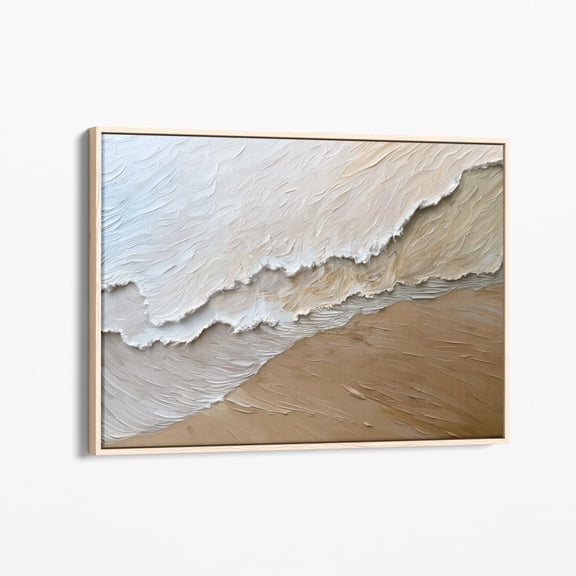 Velto Earth Tones Ocean Waves | Stretched Canvas Print | Wall Art Earth Tone Waves Art | Living Room Fashion Room Decor | Eto3 Canvas, 8x12 UNFRAMED