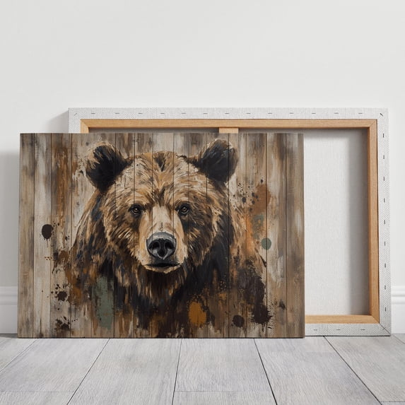 Velto Elephant Canvas Wall Art Vibrant Geometric Abstract Animal Modern Boho Style Home Decoration, SIZE 16x24 INCLUDE Pine Wood Frame 0.75-Inch