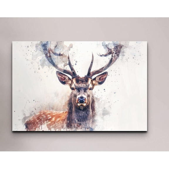 Velto Elk Canvas Deer Canvas Home Decor, SIZE 8x12 INCLUDE Pine Wood Frame 0.75-Inch
