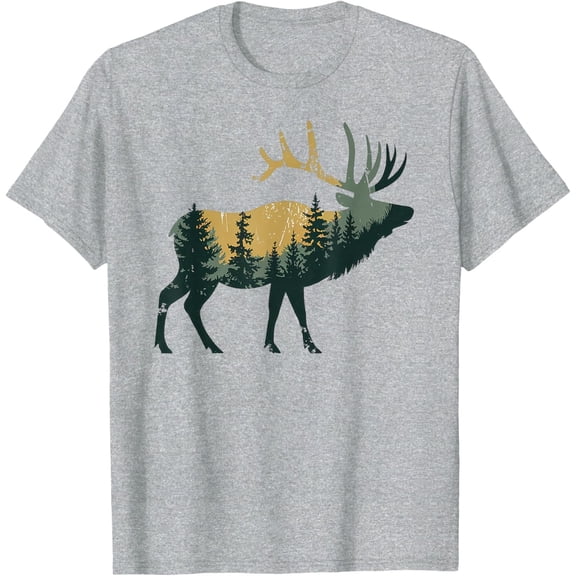 Velto Elk Hunting Hiking Outdoor Camping Forest Men Women Elk T-Shirt All Size S-5XL