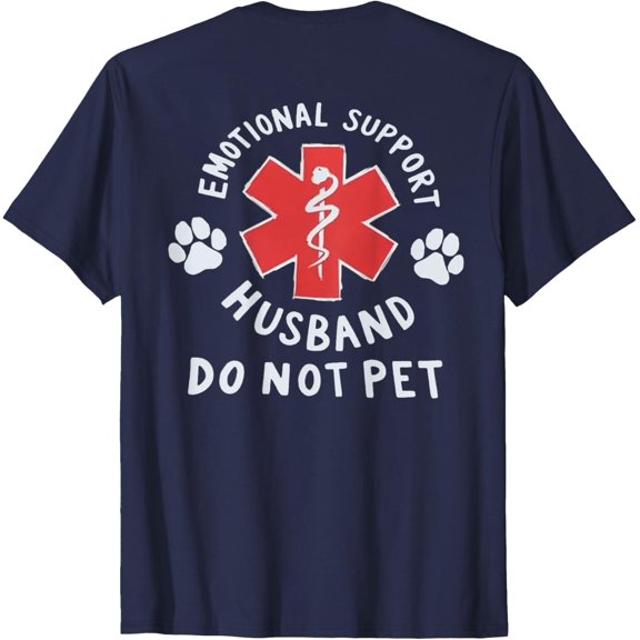 Velto Emotional Support Husband Do Not Pet - Married Men T-Shirt All Size S-5XL