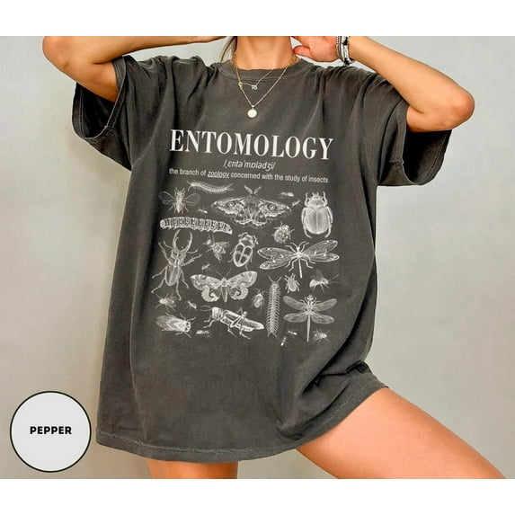 Velto Entomology Insect Beetle Moth Graphic T-Shirt Bug Lover Cottagecore Style Fullsize S-5XL Shirt