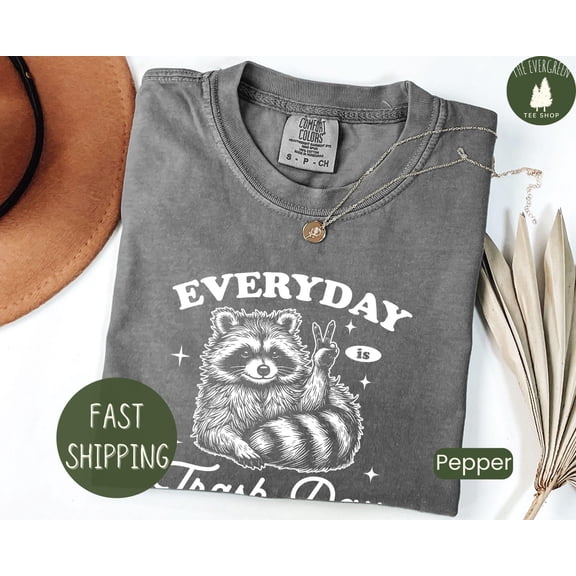 Velto Everyday Is Trash Day Retro Sunset Distressed Humor T-Shirt Graphic Fullsize S-5XL Shirt