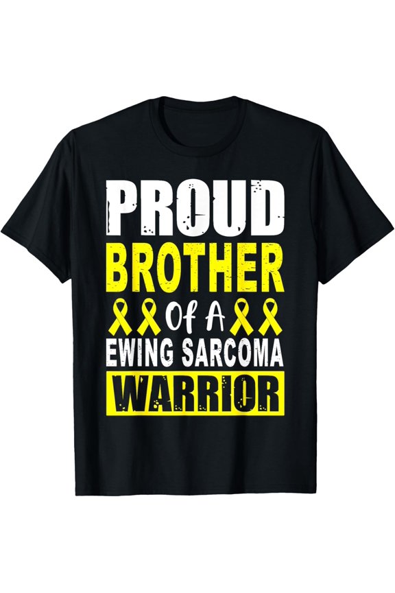 Ewing Sarcoma Awareness Yellow Ribbon Brother Support T-Shirt All Size S-5XL