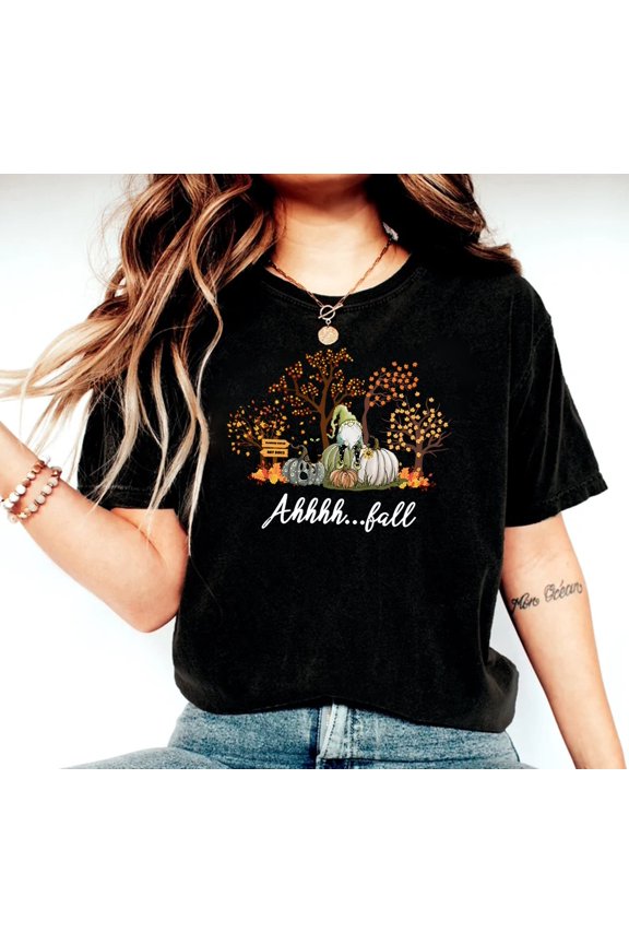 Fall , Fall Shirt, Ahh Fall Shirt, Fall Season Shirt, Fall Leaves Shirt, Fall Gnome Shirt, Pumpkin Shirt, Autumn Shirt, Fall Tree All Size S-5XL