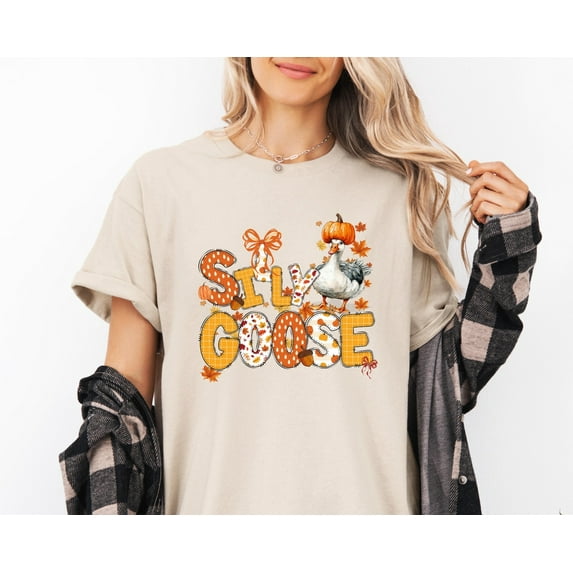Velto Fall Goose Shirt, Fall Goose Shirt, Just a Spooky Goose Shirt, Goose Shirt, Goose Happy Holiday Shirt,Happy Holiday Fall Girls Tee All Size S-5XL