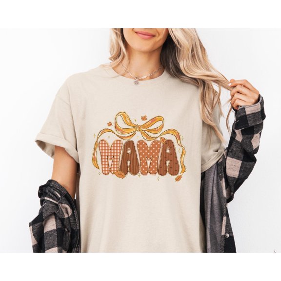 Velto Fall Mama Coquette Shirt ,Mom Fall Shirt, Autumn Mama Tee,Thanksgiving Mom,Fall Gift for Mama,Coquette Mama Pumpkin Fall Shirt,Fall Mama Tee All Size S-5XL