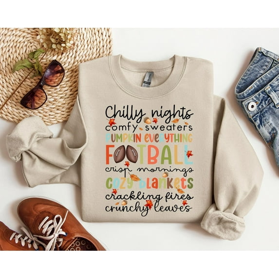 Velto Fall Sweatshirt for Women,Football Thanksgiving Sweatshirt,Fall Clothing Shirt,Fall Crewneck Sweatshirt, Pumpkin Shirt, Thanksgiving Sweater All Size S-3XL