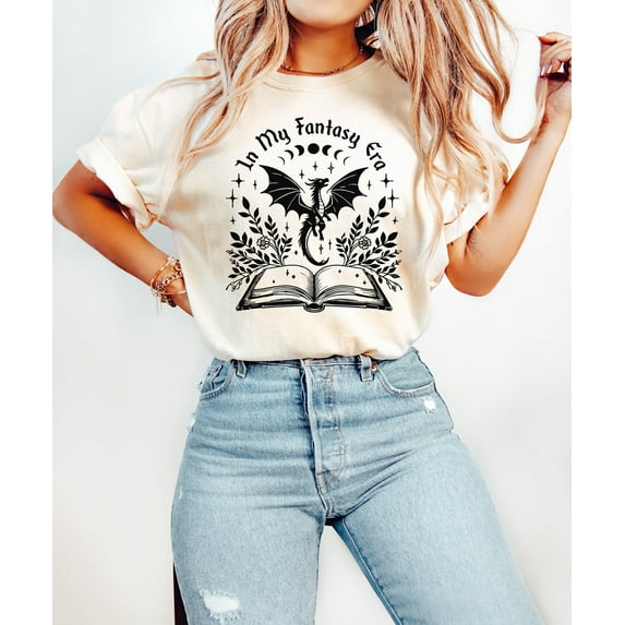 Velto In My Fantasy Era Shirt, Fantasy Dragon Bookish Shirt, Book Lover Happy Holiday Shirt, Bookish, Cottagecore Shirt, Book Lover Gifts All Size S-5XL