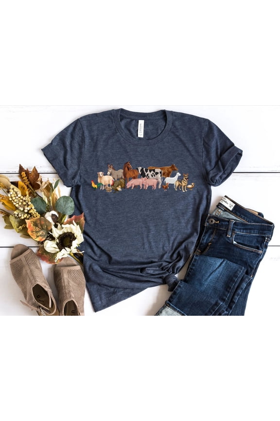 Farm Animal Shirt, Animal Lover Shirt, Farm Shirt, Animal Shirt, Farmer Shirt, Farm Animal Tshirt for Women, Farm Animal Gift for Her,Farmer All Size S-5XL