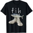 thumbnail image 1 of Velto Fih Shoes Fish Misspelled Fish Fih Calling Humor T-Shirt All Size S-5XL, 1 of 5