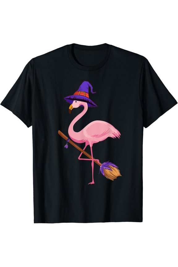 Flamingo Flamingo Lover Witch Hat T-Shirt All Size S-5XL
