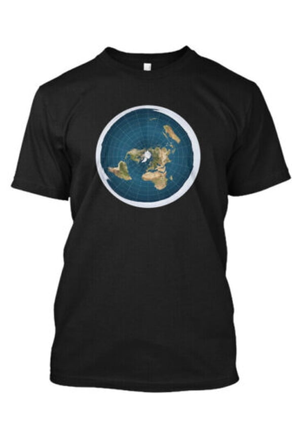 Flat Earth Tee T-Shirt Made in the USA All Size S-5XL