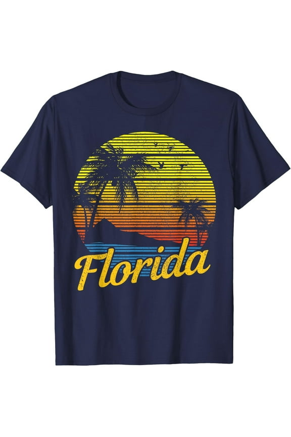 Florida Vintage Surfer USA America Souvenir Gift T-Shirt All Size S-5XL