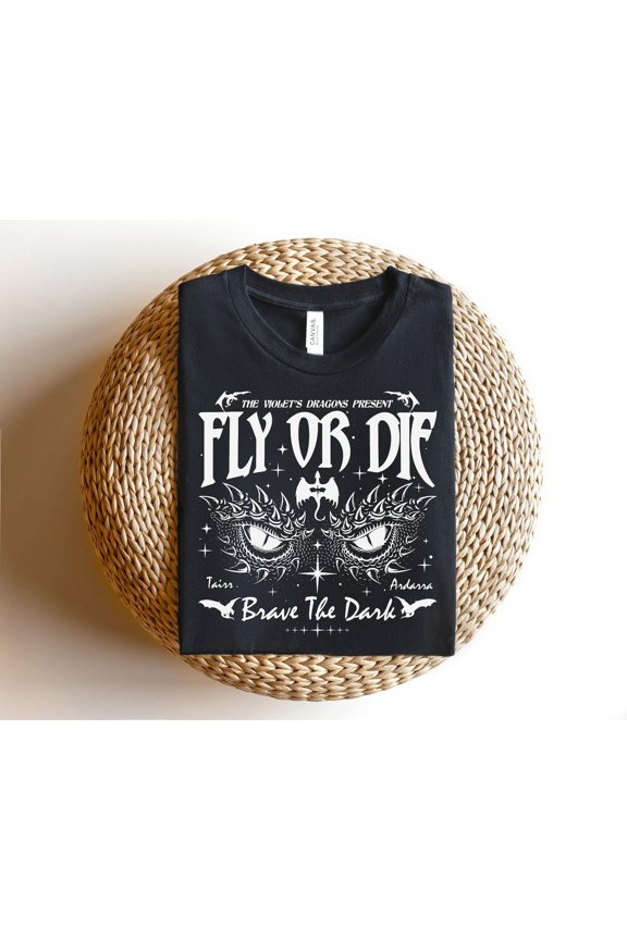 Fly or Die Dragon Rider Shirt - Fourth Wing Basgiath War College All Size S-5XL