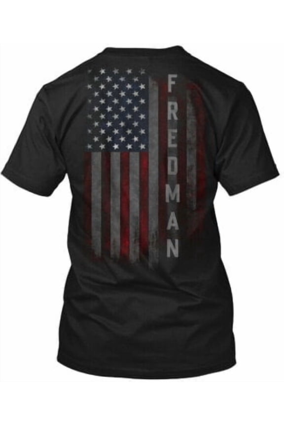 Fredman Family American Flag T-Shirt Made in the USA All Size S-5XL