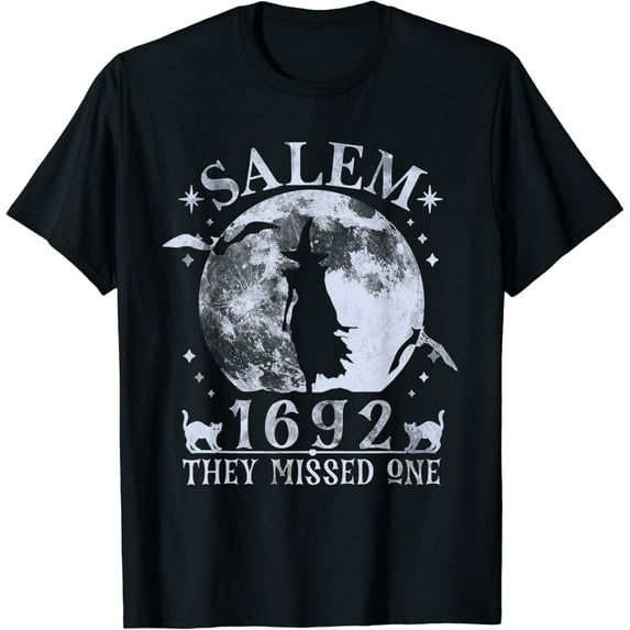 Velto Full Moon Witch Salem 1692 They Missed One T-Shirt All Size S-5XL