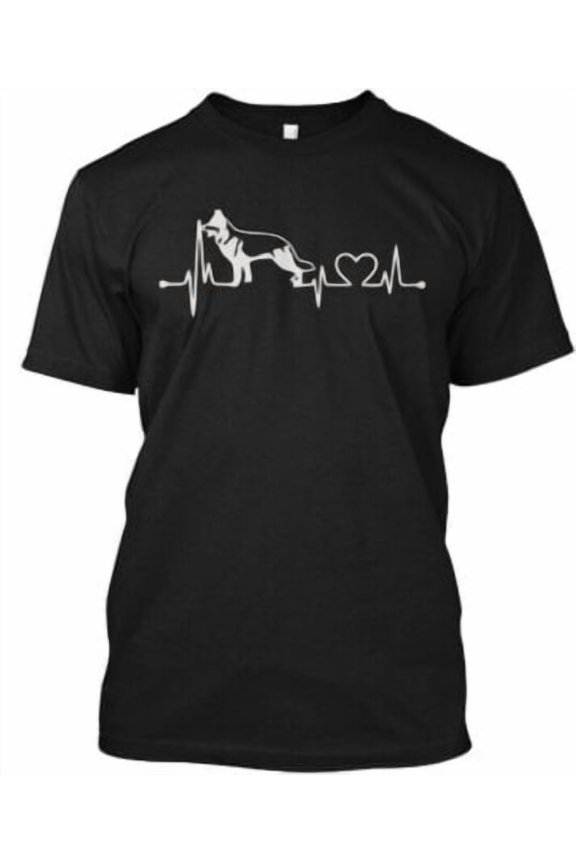German Shepherd Heartbeat Swea T-Shirt Made in the USA All Size S-5XL