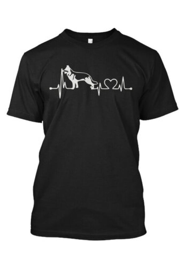 German Shepherd Heartbeat Swea T-Shirt Made in the USA All Size S-5XL