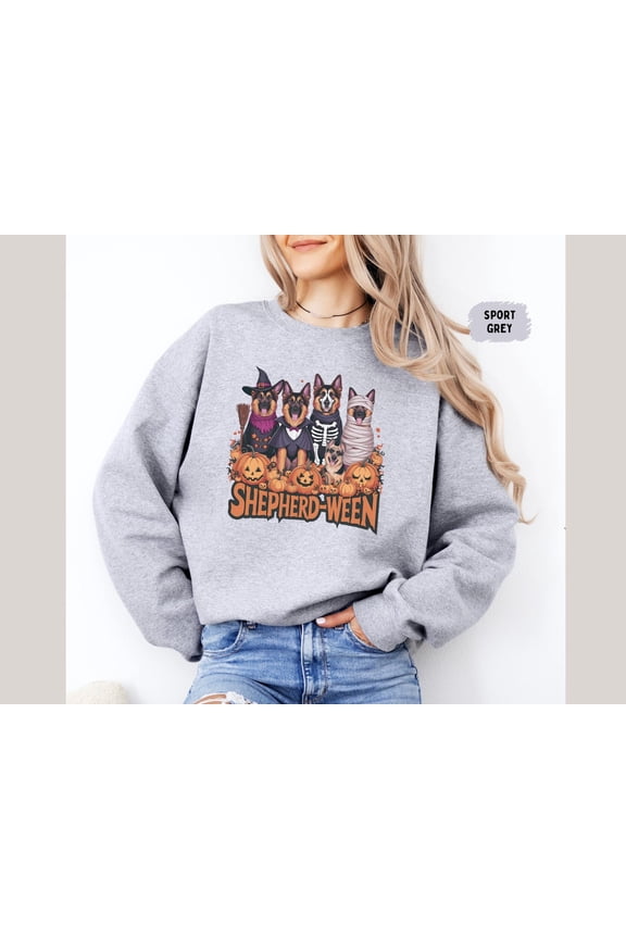 German Shepherd happy holiday Sweatshirt, Pumpkin Sweater, Shepherd dog Sweat Shepherd Mom German Shepherd Lover Shirt Shepherd owner gift All Size S-5XL
