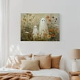 thumbnail image 1 of Velto Ghost Family Art | Whimsical Wildflower Canvas for Cute Autumn Home and Seasonal Decor, SIZE 8x10 INCLUDE Pine Wood Frame 0.75-Inch, 1 of 4