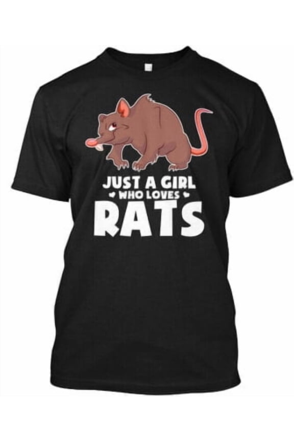 Girl Who Loves Rats Rat Lover Wear T-Shirt Made in the USA All Size S-5XL