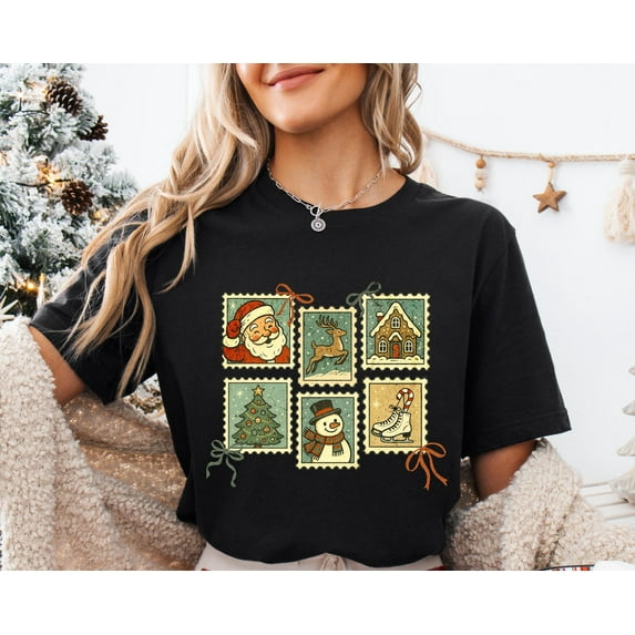 Velto Girls Happy Holiday T-Shirt, Happy Holiday Shirt, Happy Holiday Girls Bow Shirt, Coquette Happy Holiday Tree ,Retro Happy Holiday Shirt, Happy Holiday Tee All Size S-5XL