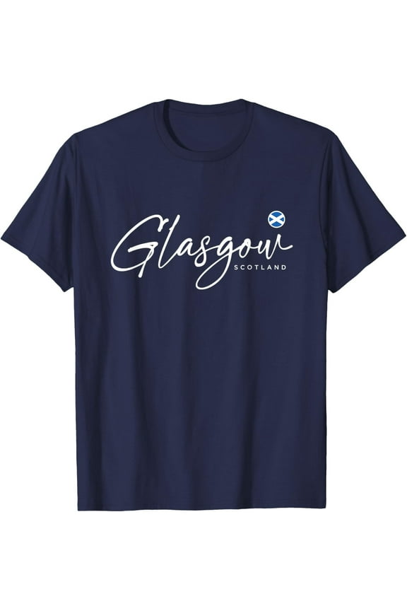 Glasgow Scotland United Kingdom UK Flag T-Shirt All Size S-5XL