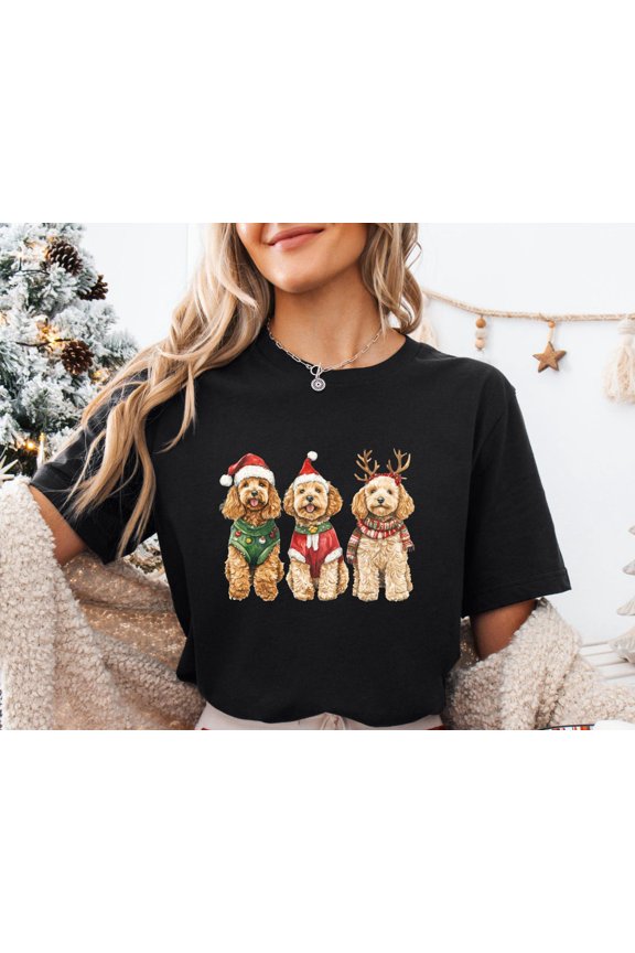Golden Doodle Happy Holiday Shirt, Happy Holiday Golden Doodle Mom T-Shirt, Dog Lover Gift, Golden Doodle Shirt, Dog Happy Holiday Shirt, Dog Mom Shirt All Size S-5XL