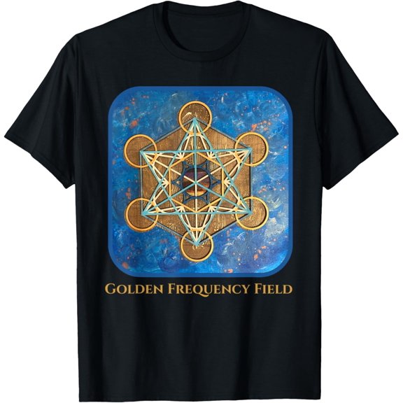 Velto Golden Frequency Field - Metatron's Cube Design T-Shirt All Size S-5XL