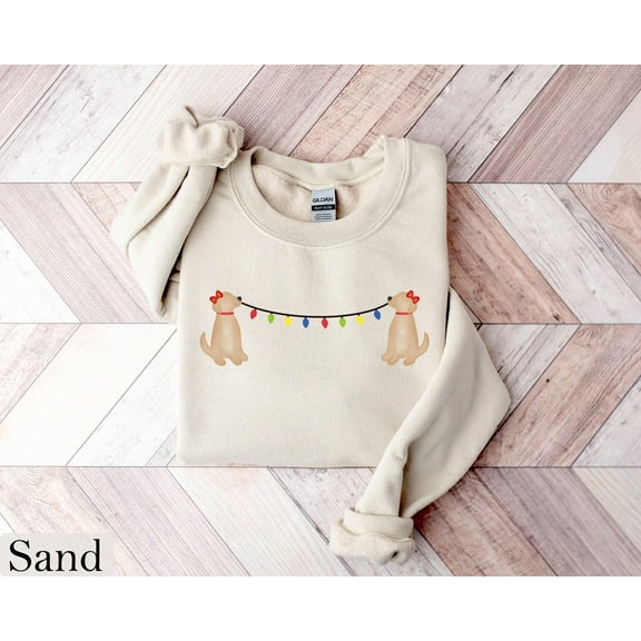 Velto Golden Retriever Sweatshirt, Happy Holiday Light Shirt, Dog Mom Sweater, Gift For Dog Lover, Golden Mom Tshirt, Holiday Sweater, New Year Shirt All Size S-3XL