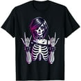 thumbnail image 1 of Velto Goth Girl, Emo Punk Skeleton, Grunge T-Shirt All Size S-5XL, 1 of 5