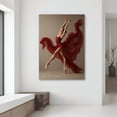 thumbnail image 1 of Velto Graceful Ballerina Canvas - Red Dress Dance Art - Elegant Ballet Wall Decor - Perfect Gift For Dance Lovers Canvas, 12x16 UNFRAMED, 1 of 4