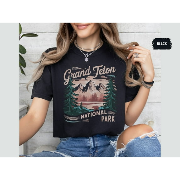 Velto Grand Teton National Park Shirt, Retro Wyoming Souvenir Shirt, Grand Teton National Park Gifts, Mountain Shirt, Hiking shirt All Size S-5XL
