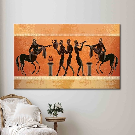 Velto Greek Mythology, Illustrations Art, Egyptian Hieroglyphs Canvas Art Modern Artwork, Centaur Artwork Canvas, 12x16 UNFRAMED