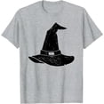 thumbnail image 1 of Velto Hand Drawn Floppy Witch Hat Shirt | Witch Hat Tee All Size S-5XL, 1 of 5