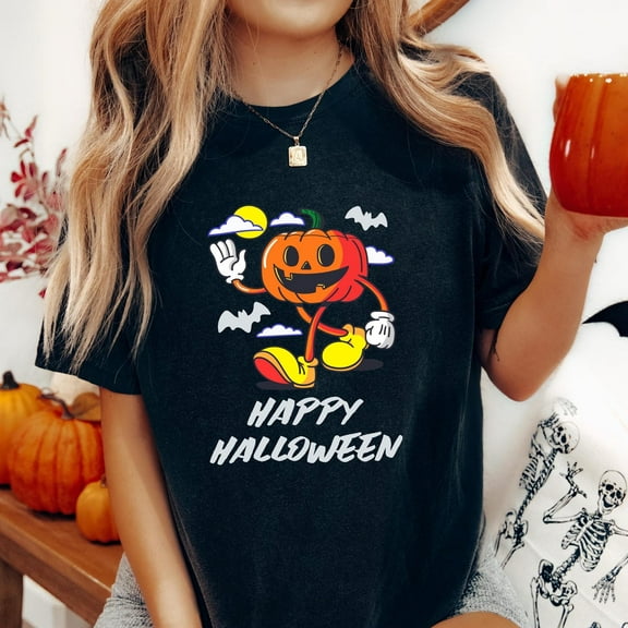 Velto Happy Happy Holiday Pumpkin T-Shirt, Spooky Season Tee, Happy Holiday Celebration T-Shirt All Size S-5XL