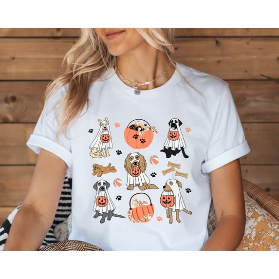 Velto Happy Holiday Dog Shirt, Happy Holiday Cute Dogs Shirt, Happy Holiday Ghost Shirt, Happy Holiday Gifts,Dog Mom Tee,Happy Holiday Dog T-Shirt,Dog Lover Tee All Size S-5XL