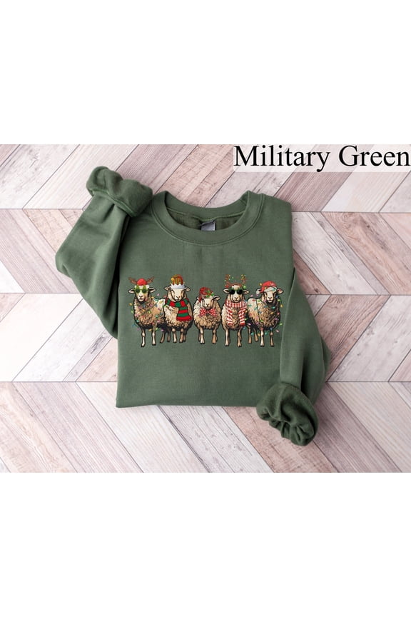 Happy Holiday Sheep Sweatshirt, Sheep Happy Holiday Shirt, Sheep Sweater, Animal Shirt, Cute Farmer Shirt, Happy Holiday Crewneck, Xmas Tee All Size S-3XL