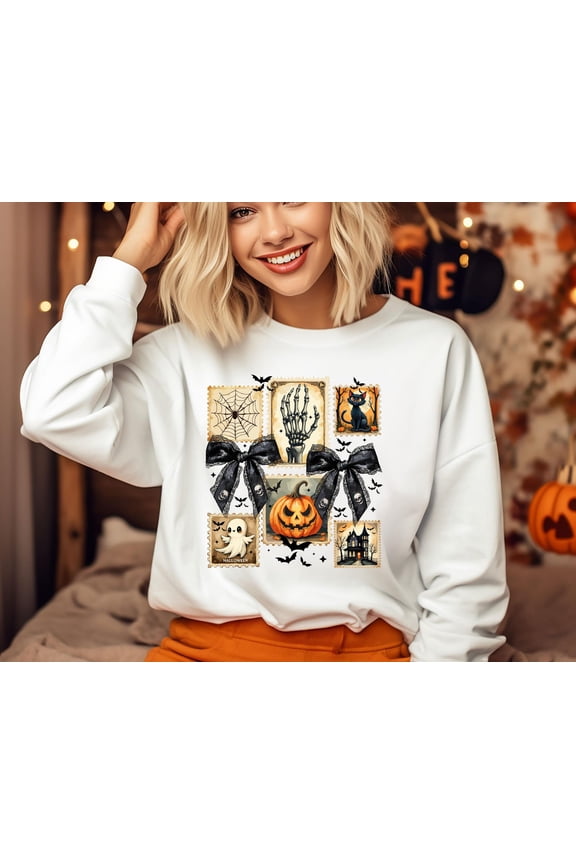 Happy Holiday Skeleton Sweatshirt,Coquette Happy Holiday Sweater ,Pumpkin Crewneck,Skull Happy Holiday Sweater,Happy Holiday Party Sweater,Black Cat Sweater All Size S-5XL