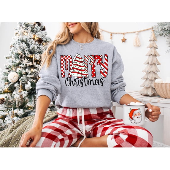 Velto Happy Holiday Sweatshirt, Happy Holiday Tree Cake Shirt, Happy Holiday Cake Sweatshirt, Happy Holiday Crewneck, Happy Holiday Shirt For Women,Xmas Sweater All Size S-5XL