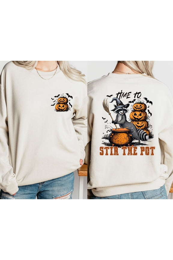 Happy Holiday Sweatshirt, Time To Stir The Pot Happy Holiday , Happy Holiday ,Racoon Sweatshirt, Sweater,Happy Holiday Gift All Size S-5XL