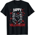 thumbnail image 1 of Velto Happy Valloween Dancing Skeleton Goth Valentines Day T-Shirt All Size S-5XL, 1 of 5